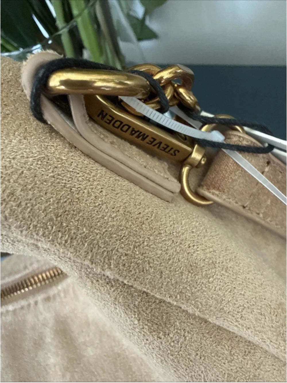 Steve Madden BPauley Suede Crescent Crossbody Handbag Hobo NWT Adj Strap